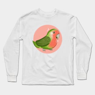 Cute Rosy-faced Lovebird Long Sleeve T-Shirt